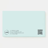 Moderne zakelijke Logo QR-code lichte Turquoise Post-it® Notes (Voorkant)