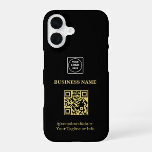Moderne zakelijke logo QR-code promo iphone hoes 16 Hoesje
