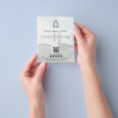 Moderne zakelijke Logo QR-code Social Media Foto Flyer (Hand)