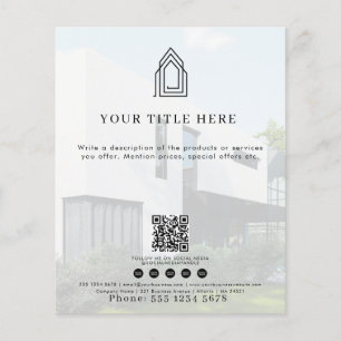 Moderne zakelijke Logo QR-code Social Media Foto Flyer