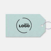 Moderne zakelijke Logo QR-code Turquoise Price Lab Cadeaulabel (Voorkant (Horizontaal))
