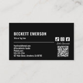 Moderne zakelijke Logo QR-code Visitekaartje (Achterkant)