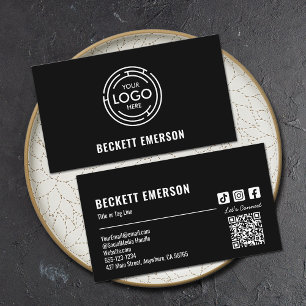 Moderne zakelijke Logo QR-code Visitekaartje
