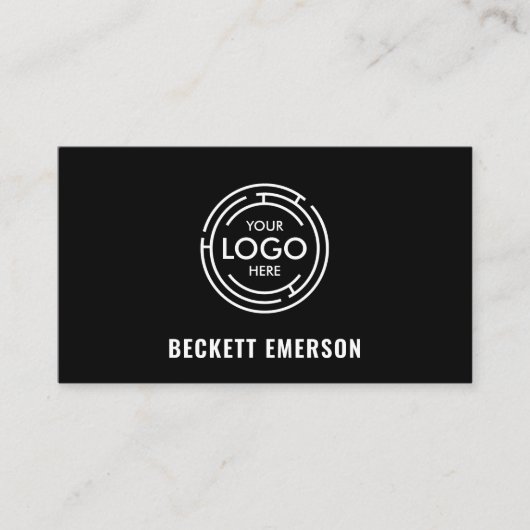 Moderne zakelijke Logo QR-code Visitekaartje (Voorkant)