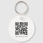 Moderne zakelijke Logo QR-code wit Sleutelhanger (Achterkant)