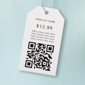 Moderne zakelijke Logo QR Code Witte Prijs Labels Cadeaulabel
