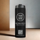 Moderne zakelijke Logo QR-code zwart Thermosbeker
