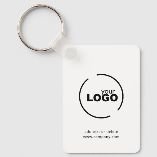 Moderne zakelijke Logo QR-code zwart-wit Sleutelhanger (Voorkant)