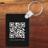 Moderne zakelijke Logo QR-code zwart-wit Sleutelhanger (Achterkant)