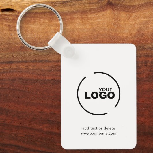 Moderne zakelijke Logo QR-code zwart-wit Sleutelhanger (Voorkant)