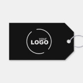 Moderne zakelijke Logo QR Code Zwarte Prijs Labels Cadeaulabel (Voorkant (Horizontaal))