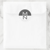 Moderne zakelijke Logo Ronde Sticker (Tas)