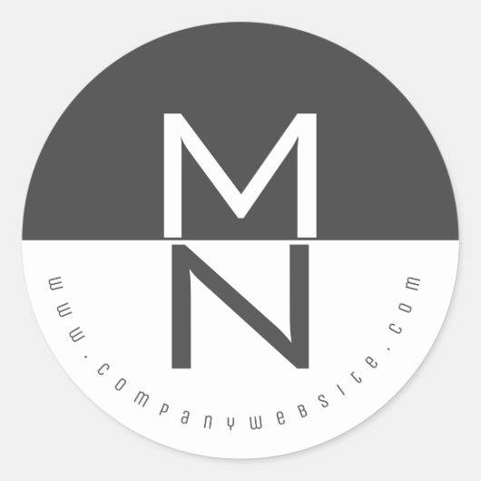 Moderne zakelijke Logo Ronde Sticker (Voorkant)