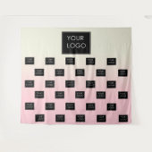 Moderne zakelijke Logo roze ombre Fair achtergrond Wandkleed (Voorkant (horizontaal))