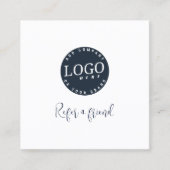 Moderne zakelijke Logo Script-clients Aanbevelingskaartje (Voorkant)