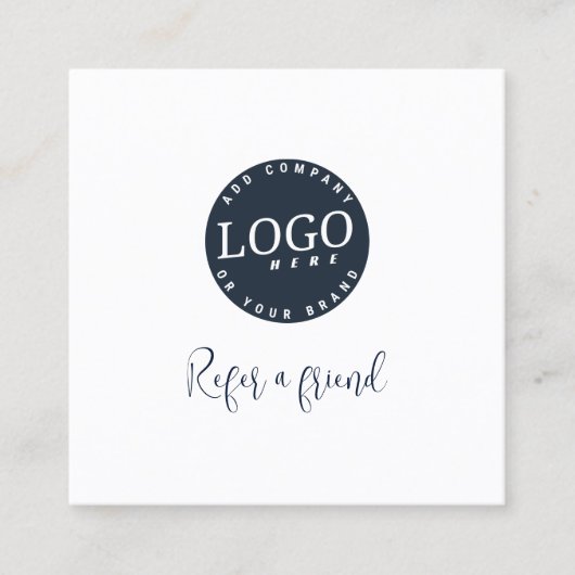 Moderne zakelijke Logo Script-clients Aanbevelingskaartje (Voorkant)