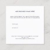 Moderne zakelijke Logo Script-clients Aanbevelingskaartje (Achterkant)