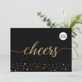 Moderne zakelijke Logo script Faux Gold Feestdagenkaart (Staand voorkant)