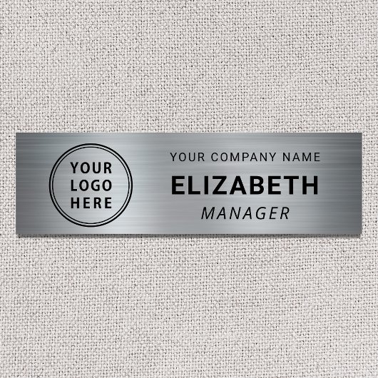 Moderne zakelijke Logo Silver Naamplaatje