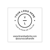 Moderne zakelijke Logo Social Media Merkverpakking Rubberstempel (Afrduk)