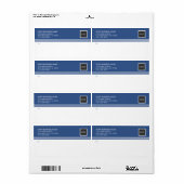 Moderne Zakelijke Logo Verzendlabels Etiket (Full Sheet)