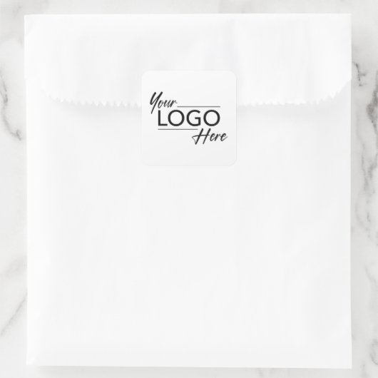 Moderne zakelijke Logo Vierkante Sticker (Tas)