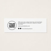 Moderne zakelijke Logo voor script - Hartelijk dan Mini Visitekaartjes (Achterkant)