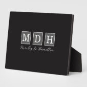Moderne Zakelijke Monogramnaam Fotoplaat (Zijkant)