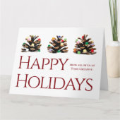 Moderne zakelijke natuur gevouwen kerstkaart kaart (Voorkant)