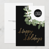 Moderne zakelijke Prettige feestdagen verticaal Feestdagenkaart (Voorkant / Achterkant)