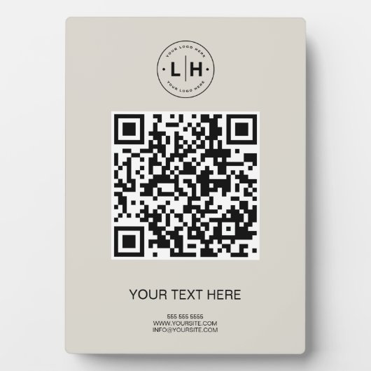 Moderne zakelijke QR-code Fotoplaat (voorkant)