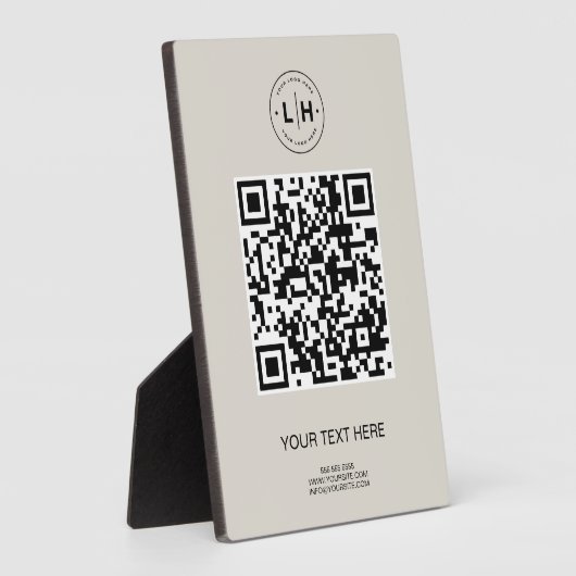Moderne zakelijke QR-code Fotoplaat (Zijkant)