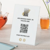 Moderne zakelijke QR-code met Logo Reclamebord Met Voetstuk (Insitu)