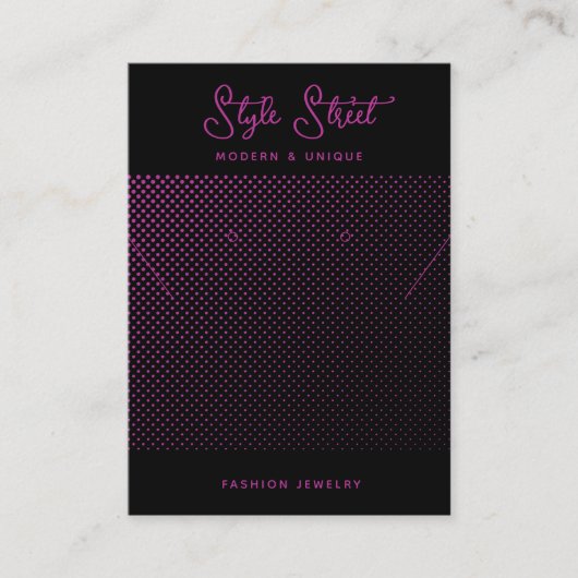 Moderne zakelijke QR Code Sieraden Display Kaarten Contactkaartje (Voorkant)