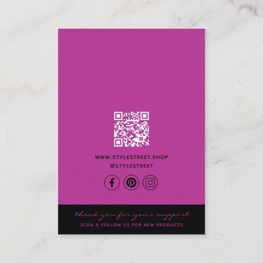 Moderne zakelijke QR Code Sieraden Display Kaarten Contactkaartje (Achterkant)