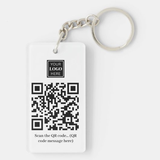 Moderne zakelijke QR-code Sleutelhanger (achterkant)