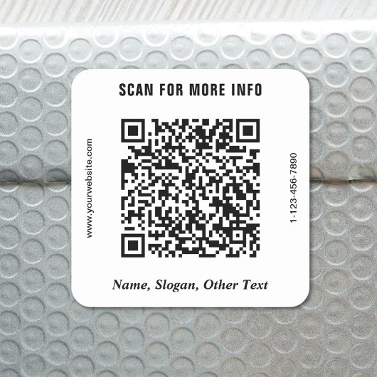 Moderne Zakelijke QR-code Vierkante Sticker