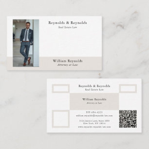 Moderne Zakelijke QR-code Visitekaart voor Juriste Visitekaartje