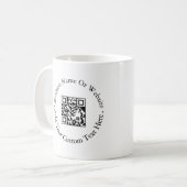 Moderne zakelijke QR-code website branding design Koffiemok (Voorkant links)