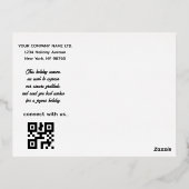 Moderne zakelijke queer code- groen folie feestdagen briefkaart (Achterkant)