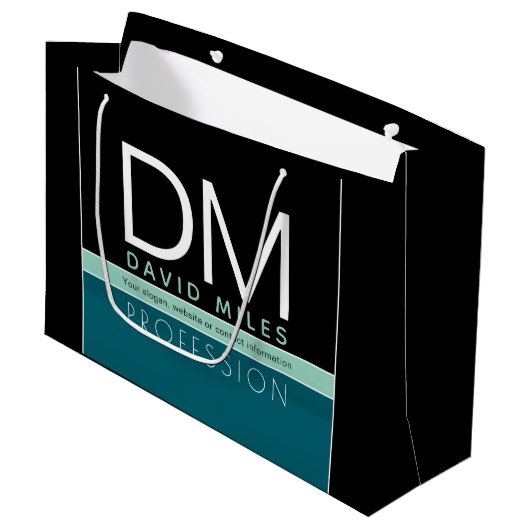 Moderne zakelijke sjabloon | Alle kleuren aanpasba Groot Cadeauzakje (Voorkant Gekanteld)