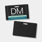 Moderne zakelijke Sjabloon | Alle kleuren  Badge (Front & Back)