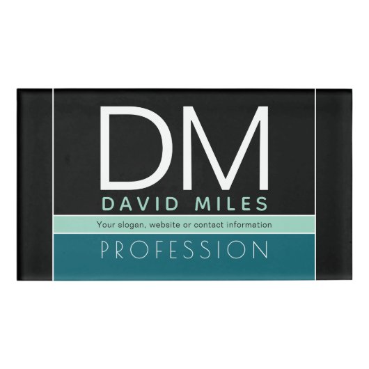 Moderne zakelijke Sjabloon | Alle kleuren  Naambadge (Voorkant)