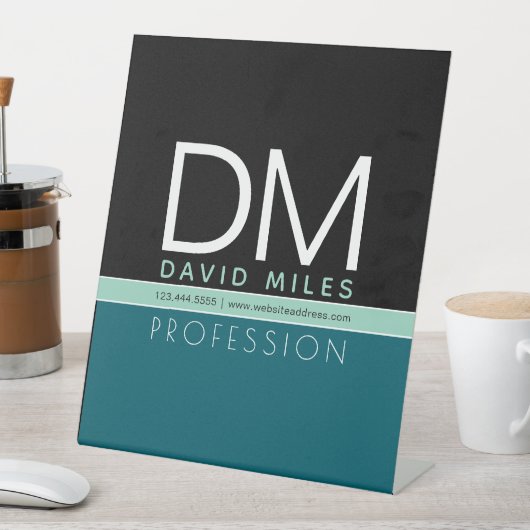 Moderne zakelijke Sjabloon | Alle kleuren  Reclamebord Met Voetstuk (Insitu)