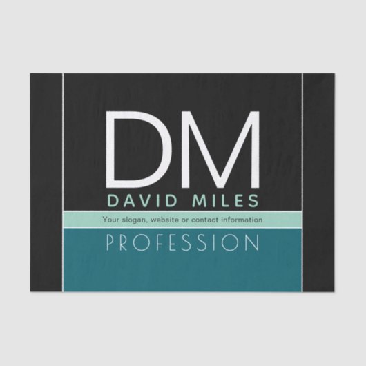 Moderne zakelijke Sjabloon | Alle kleuren  Tissuepapier (Voorkant)