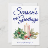 Moderne zakelijke vakantie Kaart met branding (Voorkant)