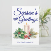 Moderne zakelijke vakantie Kaart met branding (Staand voorkant)