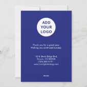 Moderne zakelijke vakantie Kaart met branding (Achterkant)
