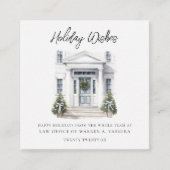 Moderne zakelijke vakantiewensen vierkante visitekaartje (Voorkant)