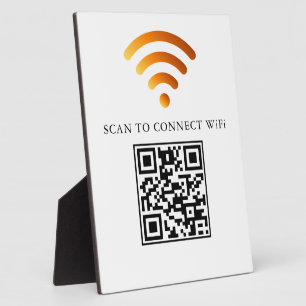 Moderne Zakelijke Wifi Netwerk en Wachtwoord Zwart Fotoplaat